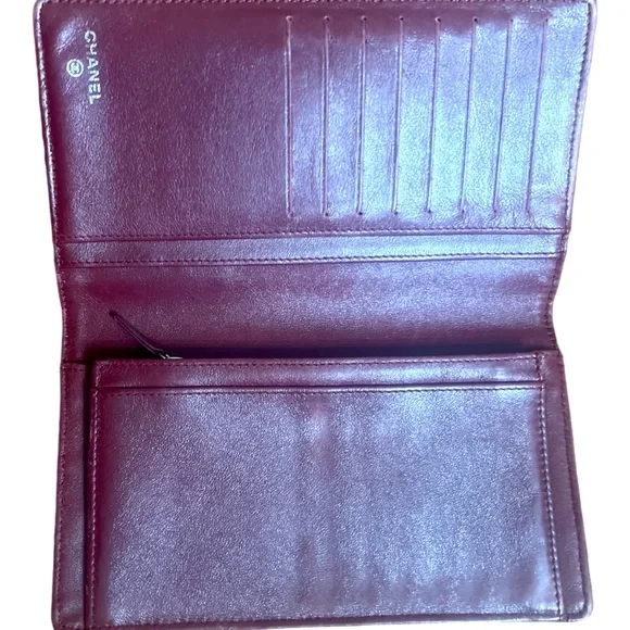 🔥Chanel Caviar Leather Burgundy Big Wallet 🔥 - Picture 9 of 14